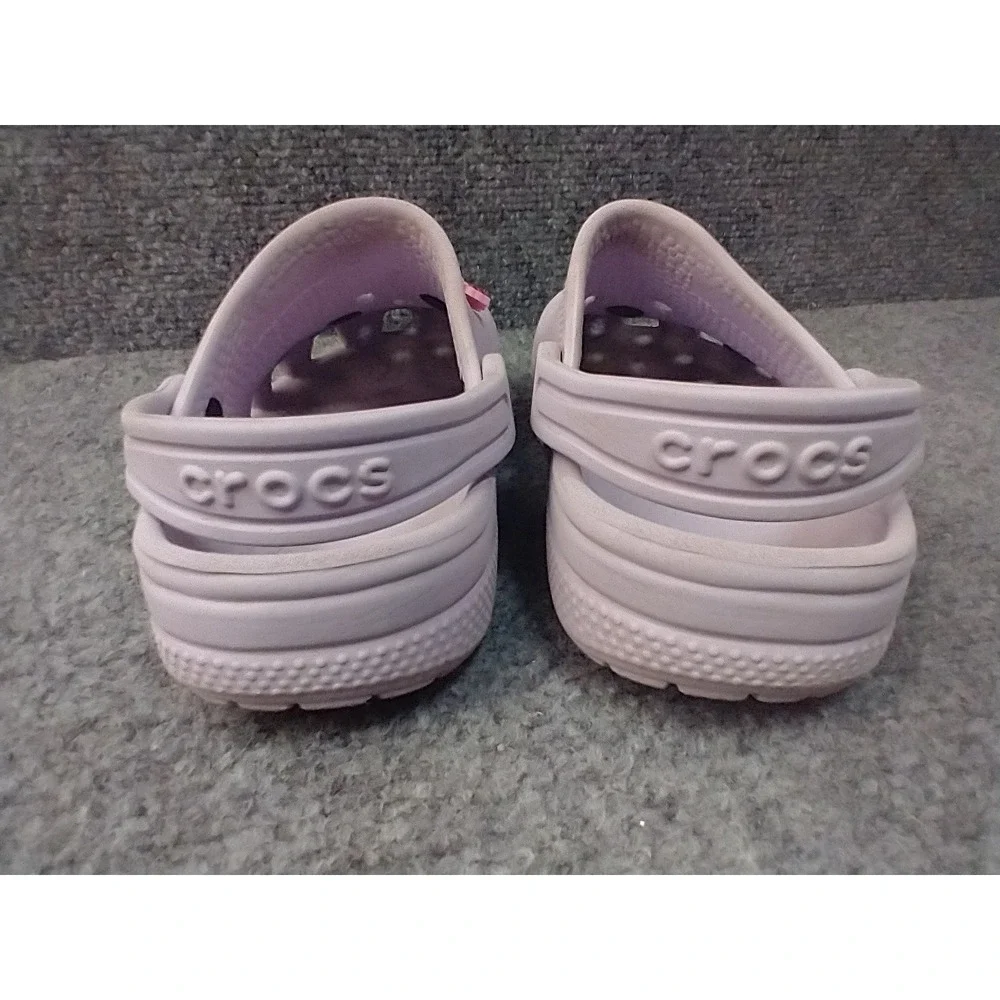 Crocs Kids Classic Clog Lavender Purple Character Charms C10 Slip On Shoes